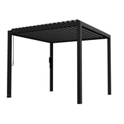 Backyard Discovery Sarasota 10'x10' Galvanized Steel Louvered Pergola Kit, Adjustable Roof