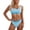 Sky Blue, variant on Bikini Sets for Women Floral Print Two Piece Tankini Classic Triangle Bathing Suit Performance Swimwear for Pool and Beach Activities