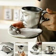 thumbnail image 1 of Coffee Cup Face Art Personality Creative Ceramic Espresso American Black Tea Coffee Cups, 1 of 5