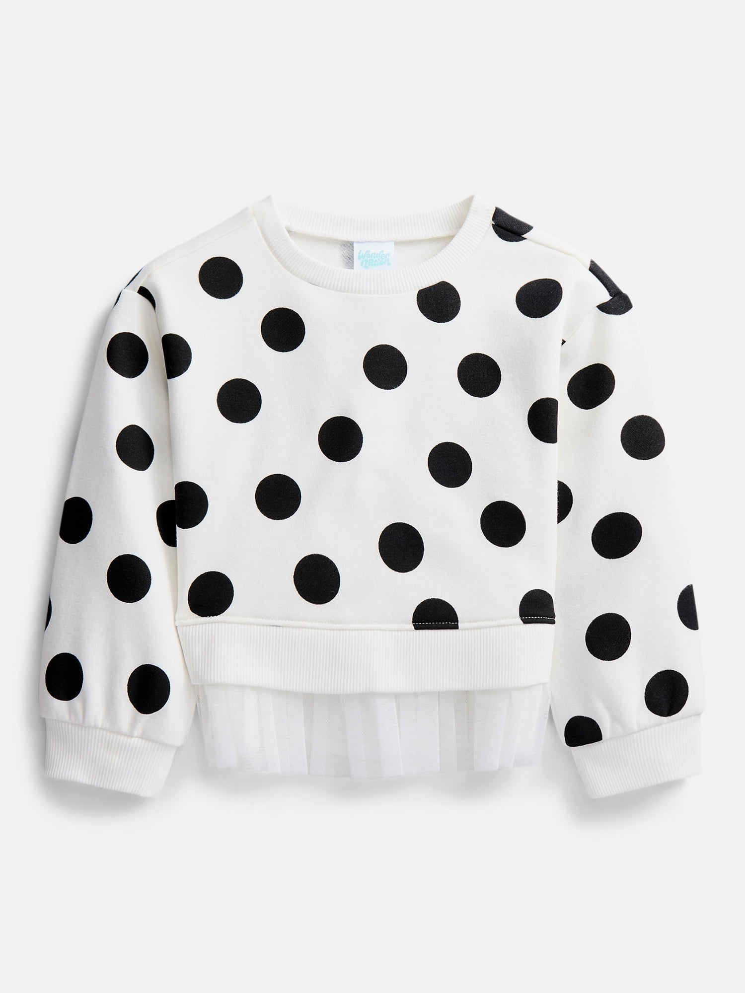 Wonder Nation Toddler Girls Crewneck and Flare Leggings, 2-Piece,Outfit Set, Sizes 12M-5T