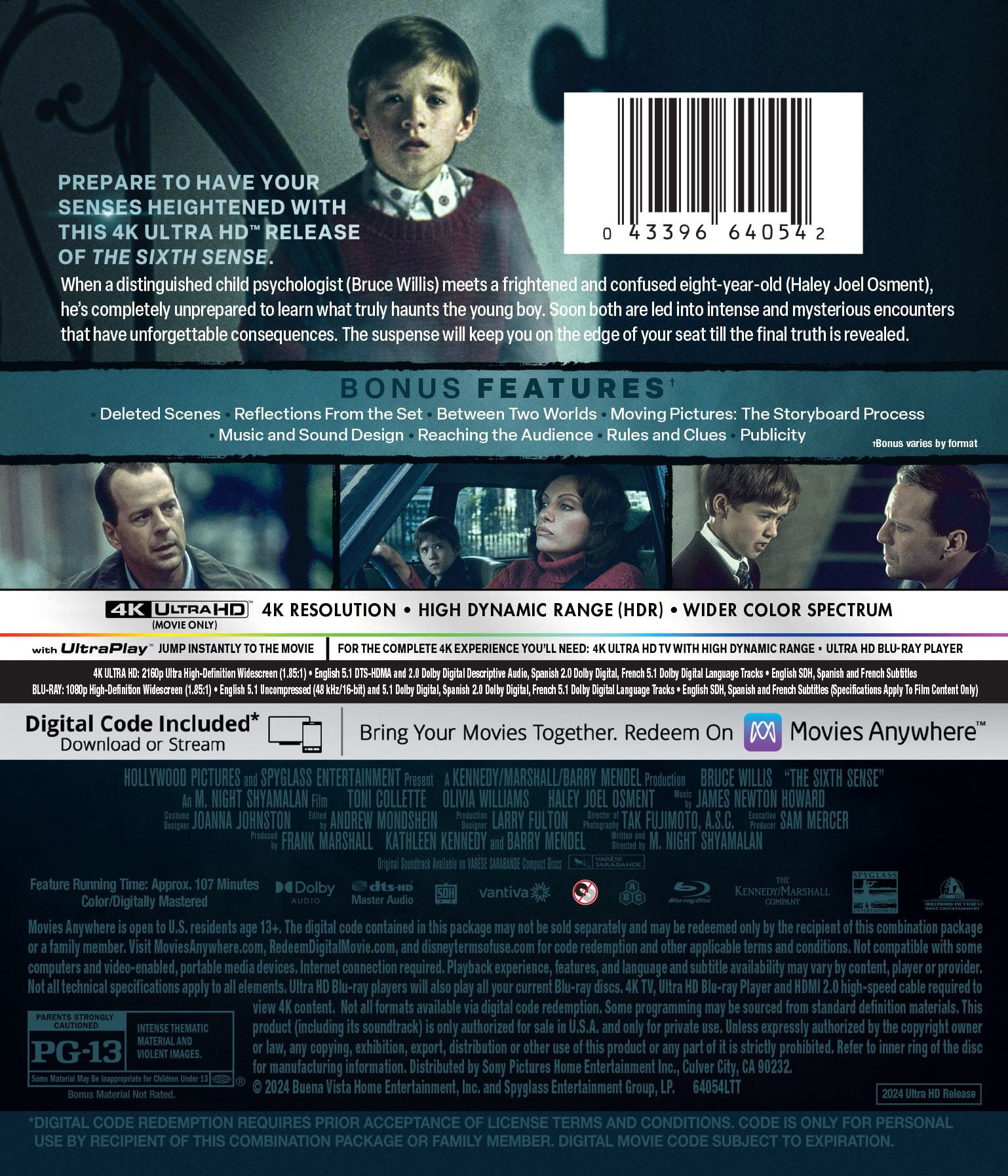 Disney, The Sixth Sense, ULTRA HD, PG-13, Ghost Story - Walmart.com