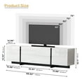 thumbnail image 4 of DIYART 67" W High-Gloss Modern TV Stand for TVs up to 75", Stylish Media Console for Living Room & Bedroom, White, 4 of 7