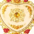 thumbnail image 3 of EeaseCA 1 Set Vintage Handheld Mirror Embossed Flower Hand Held Mirror Comb Makeup Supply, 3 of 8