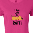 thumbnail image 4 of Inktastic Lab Life is Ruff Yellow Lab Women's T-Shirt, 4 of 5
