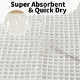 thumbnail image 6 of White Long Bathroom Rugs, Waffle Runner Bath Mat Non Slip Washable, Super Absorbent & Quick Dry, Boho Bath Mat Farmhouse Bathroom Decor, 24'' x 60'', White, 6 of 18