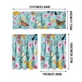 thumbnail image 3 of 2D Printed Kitchen Curtain Combo 54x18 28x39 Inches, Washable Valance Half Curtain Set with Rod Pocket, Light Filtering Decorative Curtain Home Decor, 3 of 7