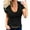 Black, variant on T-Shirts Short Sleeve, Deep V-Neck Shirts for Women's Deep V Neck T Shirt Cotton Solid | Casual for Women Black S