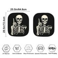 thumbnail image 3 of Uorisanigo Automative Car&nbsp;Sunshade Funny Skull Print Heat-Resistant Front Window Visor Shade Pack of 2 Novelty Reflective Polyester Blocks Heat and Sun Universal Fit Cars Auto Accessories, 3 of 7
