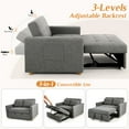 thumbnail image 5 of SEJOV Pull Out Sofa Bed 2 Seater Loveseats, Convertible Linen Sleeper Sofa Bed for Small Space with Adjsutable Backrest & Spring Support, Dark Gray, 5 of 8