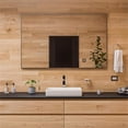 thumbnail image 4 of Pemberly Row White 24" Modern Rectangular Above Mount Ceramic Sink, 4 of 5