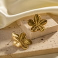 thumbnail image 5 of CETVLY Large Flower Ear Stud Earrings Stainless Steel 18K Gold Plated Floral Plant Geometric Boho Bohemian Vintage Earrings,Elegant Trendy Statement Earrings Non Tarnish Jewelry for Women, 5 of 6