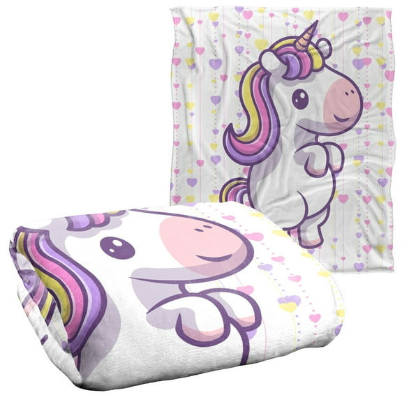 Logovision Unicorn Hearts Silky Touch Super Soft Throw Blanket 50' x 60'