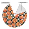 thumbnail image 2 of Lsque Autumn Pumpkins Gingham Print Christmas Tree Skirt, Tree Skirt with Ties or Velcro, Perfect for Holiday Decorations, Halloween, and New Year-30", 2 of 7