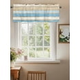 thumbnail image 2 of Vintage Wood Grain Valances for Windows, Rod Pocket Kitchen Valance Curtains - Soft & Washable Small Window Treatment for Living Room,&nbsp;Bathroom, Blue Beige Theme, 54x18inch, 2 of 9