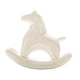 thumbnail image 5 of Estatua de caballo mecedor de cerámica, adorno artesanal moderno, coleccionable, galvanizada Blanco, 5 of 9