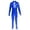 Blue, variant on lnmuld Kids Solid Metallic Shiny Turtleneck Full Body Unitard Long Sleeve Footed One‑Piece Jumpsuit Stretch Fabric for Halloween Cosplay Stage Performance Costume Size:10-12 Years