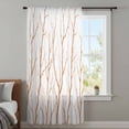 thumbnail image 3 of Orange Branches Semi Sheer Curtains Drapes for Living Room,Bedroom,French Doors Window 96 Inches Long,Modern Abstract Art Forest Silhouettes Rod Pocket Chiffon Curtain Drapery Voile Draperies Panel, 3 of 8