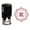 Red, variant on Printtoo R-40 Square Swirl Border K Alphabet Monogram Initial Office Stationary Self Inking Rubber Stamp