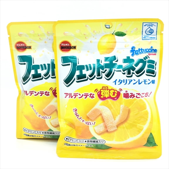 Bourbon Fettuccine Gummy -Lemon 50 g (Pack of 2)