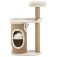 thumbnail image 5 of TRIXIE Falco Plush & Sisal 2-Level 46" Cat Tree, Scratching Posts & 2-Story Condo, Brown, 5 of 5