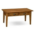 thumbnail image 1 of Leick Furniture 2 Drawer Storage Wood Coffee Table in Candleglow Oak Finish, 1 of 6