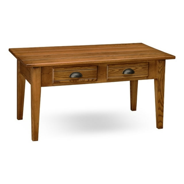Leick Mobilier Table Basse en Bois à 2 Tiroirs en Finition Chêne Candleglow