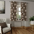 thumbnail image 2 of Ambesonne Rose Grommet Curtain, Retro Effect Romantic Floral, 50"x84", Brown and Umber, 2 of 5