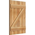 thumbnail image 2 of 21 1/2"W x 31"H TimberCraft Four 5 3/8" Boards Joined Board-n-Batten Shutters w/Z-Bar, Rough Sawn Western Red Cedar (Per Pair), 2 of 13