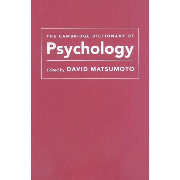 The Cambridge Dictionary of Psychology, (Hardcover)
