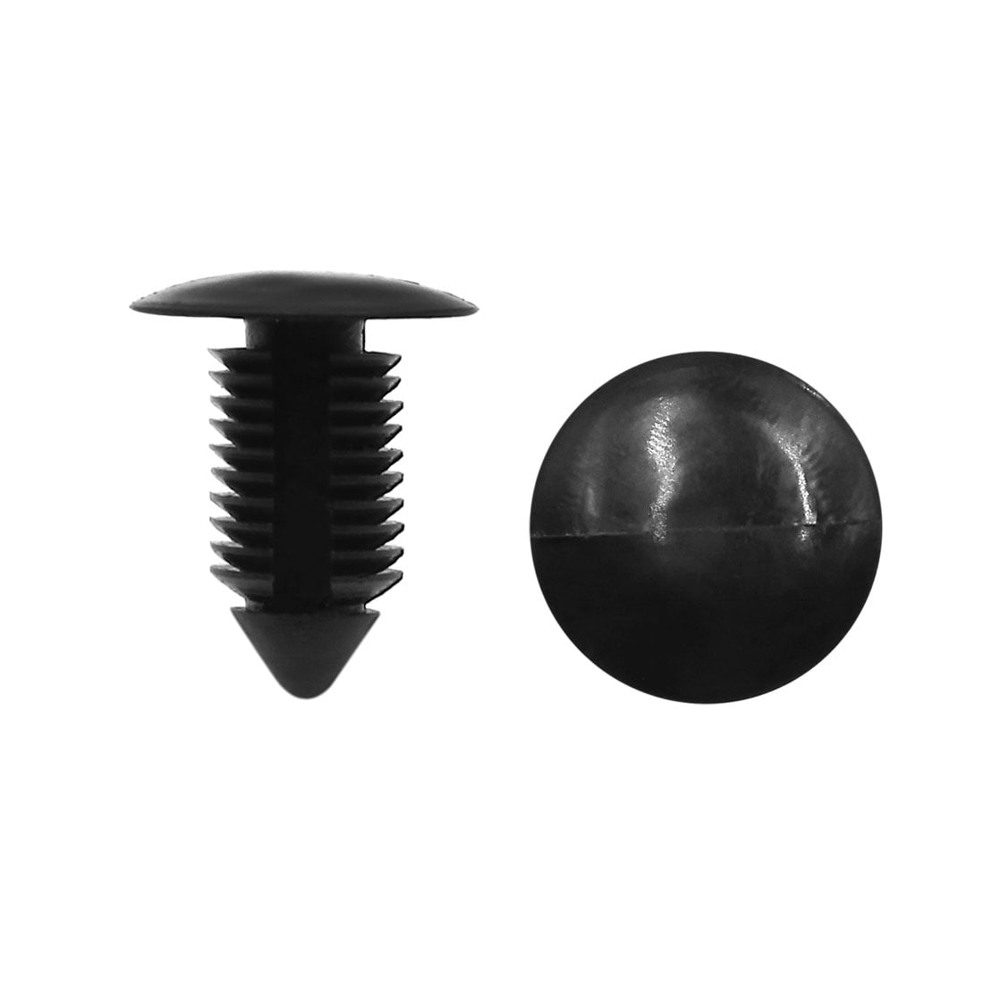 50pcs Car Bumper Door Trim Fender 8mm Hole Plastic Push in Rivets Fastener Black
