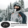 thumbnail image 4 of TAGVO Balaclava Face Mask, One Cap for Two Purposes, Thermal Knitted Beanie Hat Motorcycle full Face Mask Hood Hat Neck Warmer for Men Women, Outdoor Multifunctional Windproof Balaclava Cap, Black, 4 of 7
