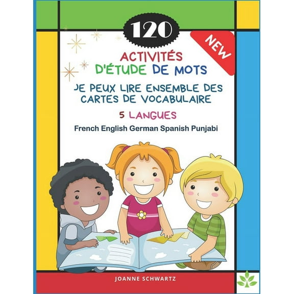 120 Activités D'Étude de Mots Je Peux Lire Ensemble des Cartes de Vocabulaire 5 Langues French English German Spanish Punjabi: Jeux pour apprendre la phrase de base et les mots enfants de base - Sight