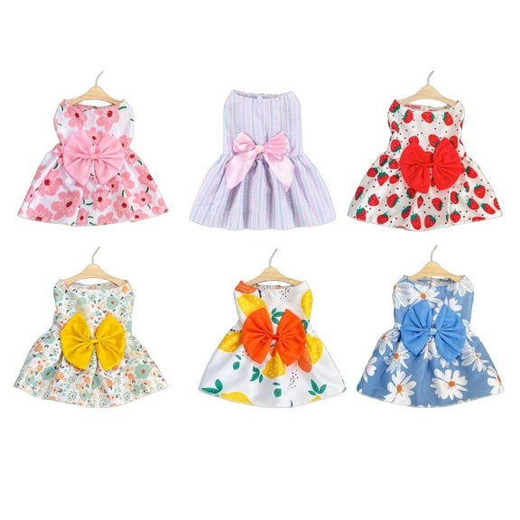 GASTROPOD 6Pcs Dog Clothes,Breathable Material Dog Dress,Lightweight Fabric