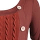 thumbnail image 5 of Suéteres para mujer Tallas grandes Cuello redondo Manga larga Parte inferior sólida Pachwork Tops asimétricos Suéter Odeerbi  ODB-3, 5 of 5