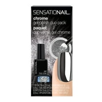 SensatioNail Chrome Powder & Top Coat, Silver, 0.25 fl oz