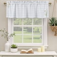 thumbnail image 3 of Spring Daisy Floral Valances for Windows, Decorative Rod Pocket Window Valance Curtains, Yellow Plaid Summer Botanical Short Curtain Drapes for Kitchen/Bathroom/Living Room, 2 Panels, 42" W x 12" L, 3 of 8