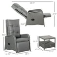 thumbnail image 3 of Outsunny 3 Pieces Patio Furniture Set Aluminum Frame Sofa Set , Grey, 3 of 10