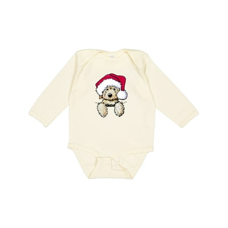 

Inktastic KiniArt Christmas Goldendoodle Gift Baby Boy or Baby Girl Long Sleeve Bodysuit