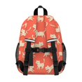 thumbnail image 3 of White Cat and Heart Red Pattern Backpack for School, Cute School Bag with Adjustable Shoulder Straps and Padded Back, 15"x11.42"x5.5", 3 of 5