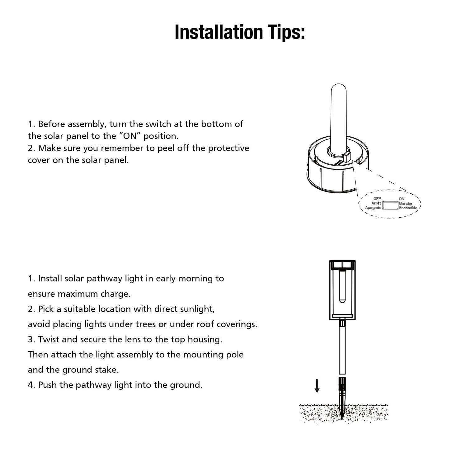 Better Homes & Gardens Bollard Solar 15 Lumen Pathway Light, (4-Pack)