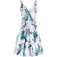 thumbnail image 1 of Robe d'Été Décontractée à Bretelles Spaghetti à Col en V à Fleurs pour Femme avec Poche Fleur Verte G, 1 of 4