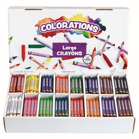 UPC: 0191487013659 | Colorations Large Crayons  16 Colors  Value Pack – Set of 400