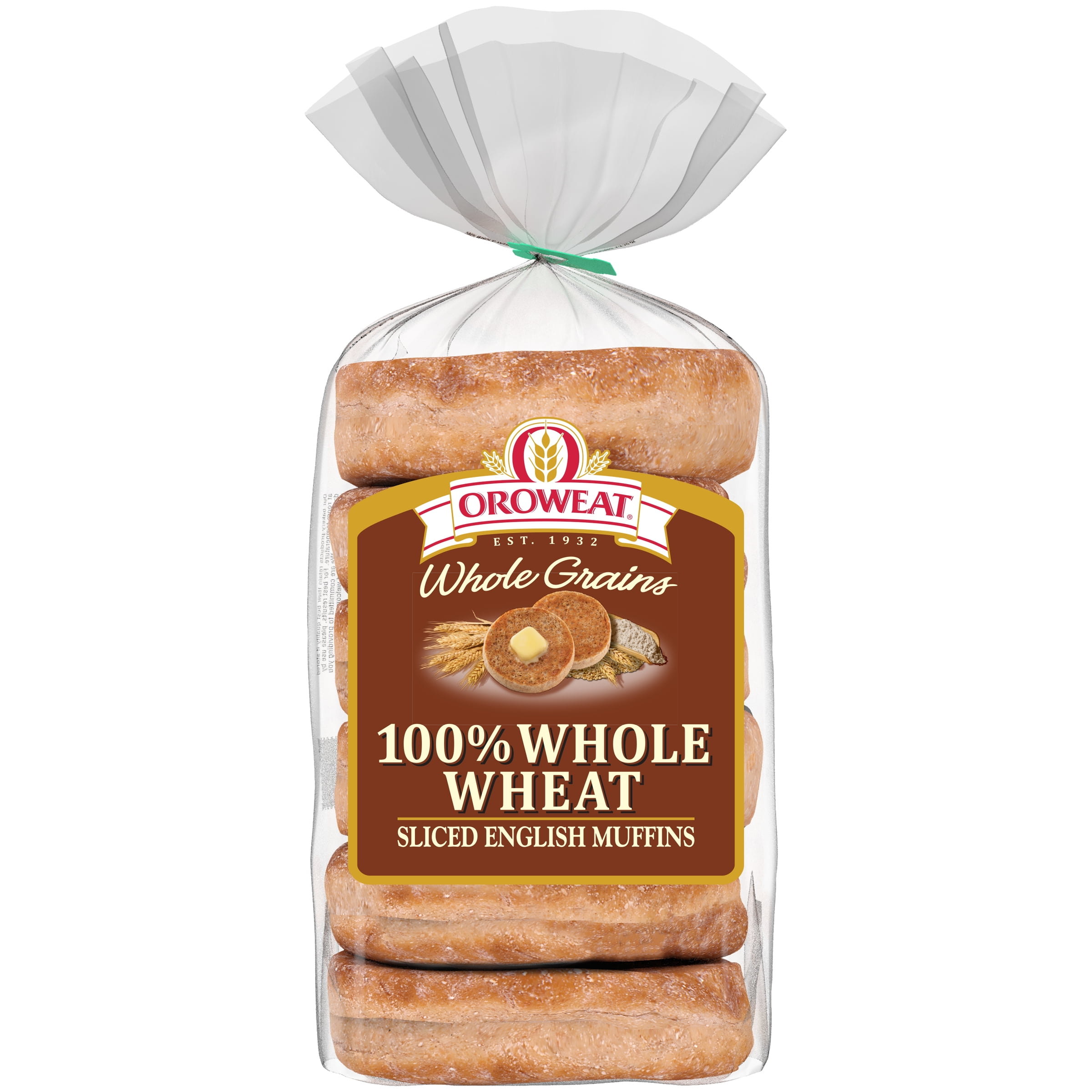 Oroweat 100 Whole Wheat English Muffins, 6 count, 13.75 oz