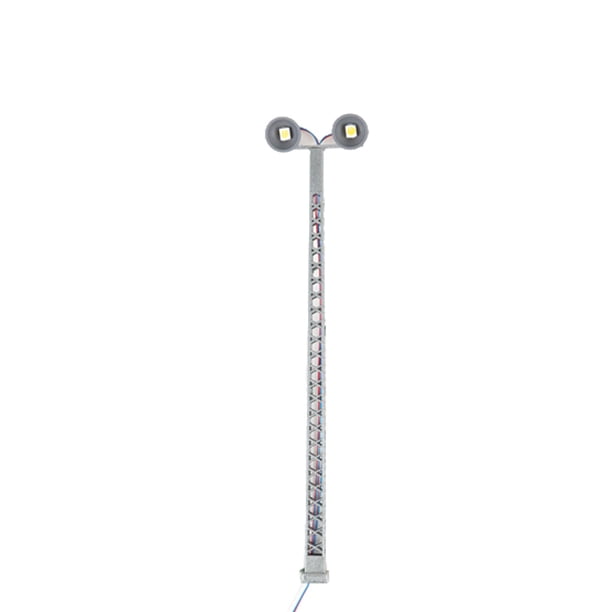 Cateissary Modelo de luces de ferrocarril, accesorios de jardín, farolas para exteriores 1:87, lámpara de señal LED ligera, decoración de ferrocarril, Artesanía Plata (luz blanca) Cateissary HA064493-01