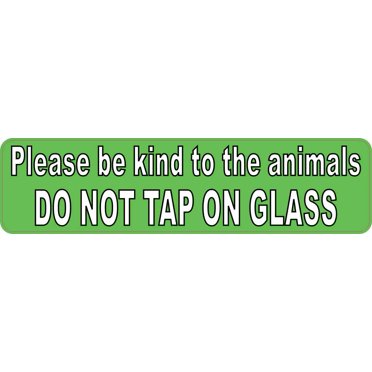 8in x 2in Do Not Tap On Glass Sticker