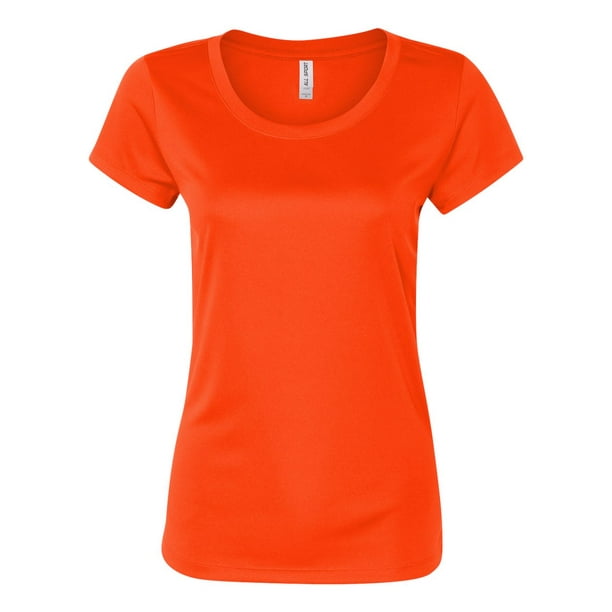 All Sport All Sport Womens Polyester TShirt, S, Sport Safety Orange