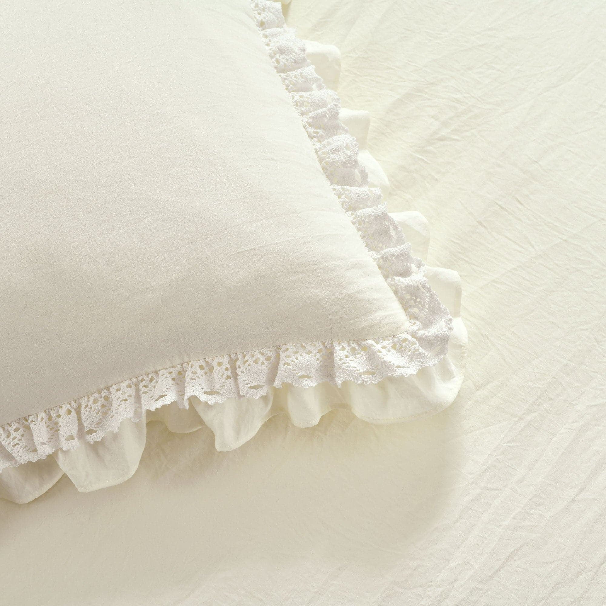 Lush Decor Ella Tagesdecke 3-teilig – Vintage Chic Mit Rüschen & Spitze, Queen Size, 100% Polyester