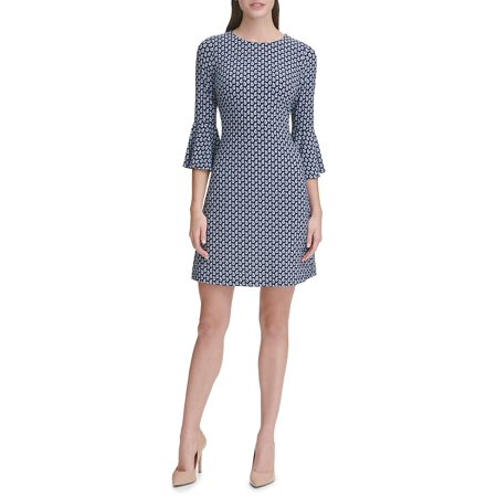 Best Teardrop Bell-Sleeve A-Line Dress deal