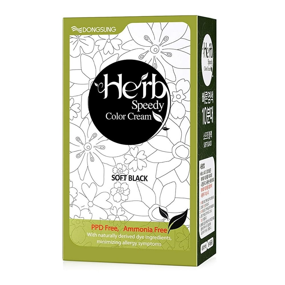 Herb Speedy Soft Black Allergy Free Hair Dye , Ammonia Free Hair Color, PPD Free