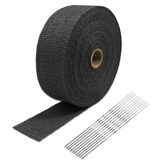 Confote 2" x 50' Exhaust Heat Wrap Roll Fiberglass for Motorcycle Manifold Header Pipe Heat Wrap Tape Black